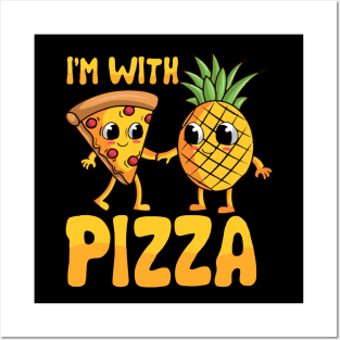 Pizza with pineapple Posters and Art